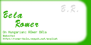 bela romer business card